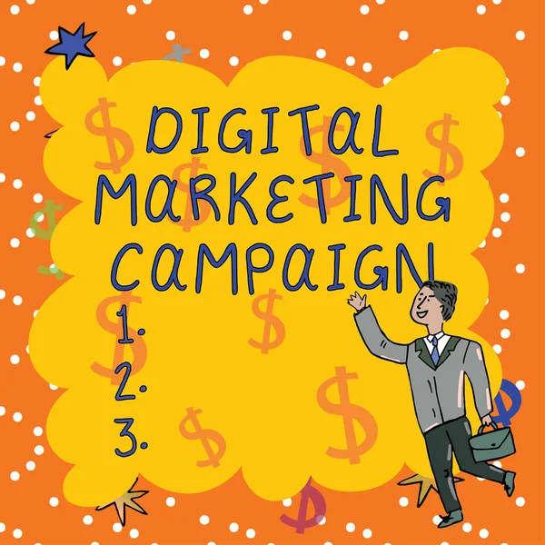 Titulek Textu Prezentující Digitální Marketingovou Kampaň Word Written Social Media — Stock fotografie