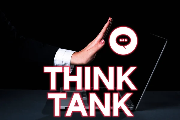 Didascalia Concettuale Think Tank Business Concept Pensare Soluzioni Innovative Preziose — Foto Stock