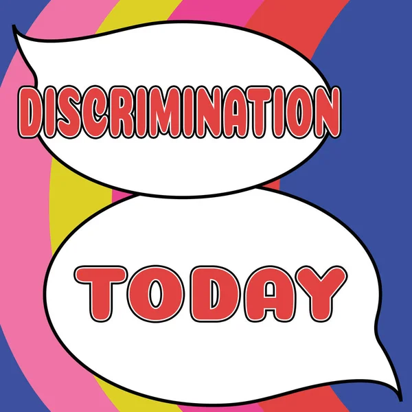 Conceptuele Weergave Discriminatie Ondernemingsoverzicht Prejudiciële Behandeling Van Verschillende Categorieën Personen — Stockfoto