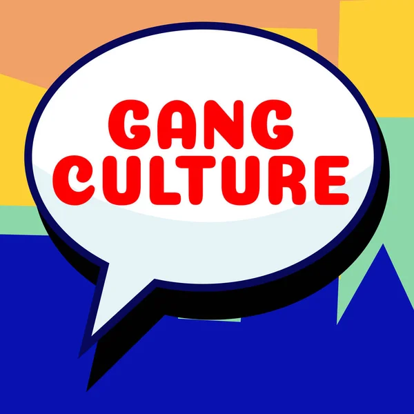 Концептуальний Підпис Gang Culture Word Написано Конкретній Організації Злочинців Або — стокове фото