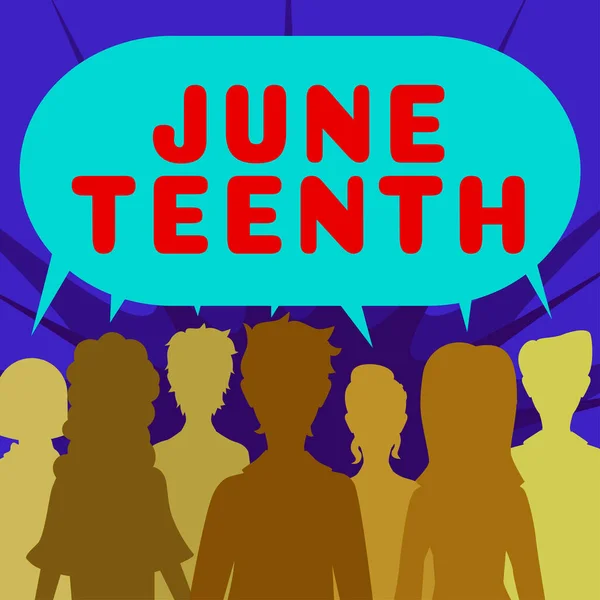 Inspiration Zeigt Zeichen Juni Teenth Konzept Bedeutet Gesetzlicher Feiertag Den — Stockfoto