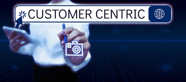 Customer Centric Internet Concept Prozess Der Betreuung Von Kunden Ihr — Stockfoto