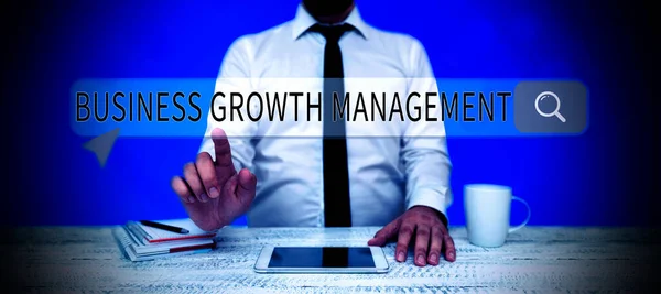 Podepsat Zobrazení Business Growth Management Business Showcase Zlepšuje Určitou Míru — Stock fotografie
