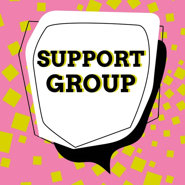 Εγγραφή Εμφάνισης Κειμένου Ομάδα Υποστήριξης Έννοια Αριθμός Των Ατόμων Που — Φωτογραφία Αρχείου