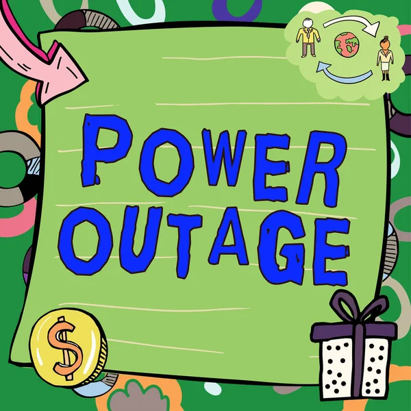 Hand Writing Sign Power Outage Business Idea Ability Influence Peers — Stock Photo, Image