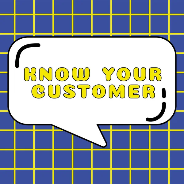 Sign Displaying Know Your Customer Business Concept Μάρκετινγκ Δημιουργεί Μια — Φωτογραφία Αρχείου