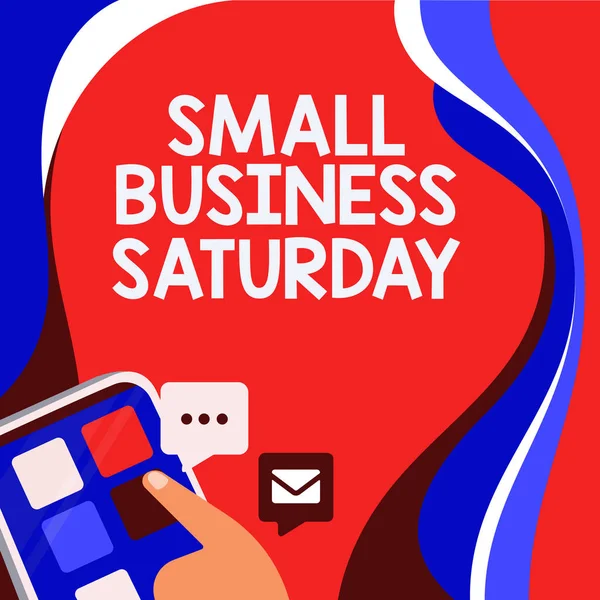 Концептуальная Экспозиция Small Business Saturday Business Showcase American Shopping Holiday — стоковое фото