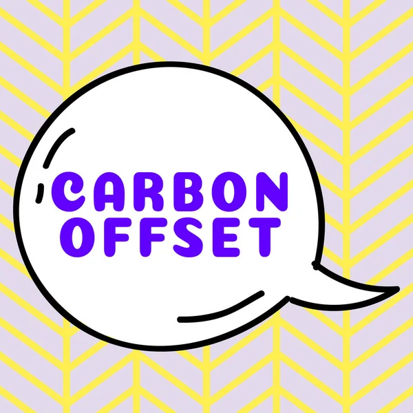 Bildunterschrift Carbon Offset Geschäftsansatz Verringerung Der Emissionen Von Kohlendioxid Oder — Stockfoto