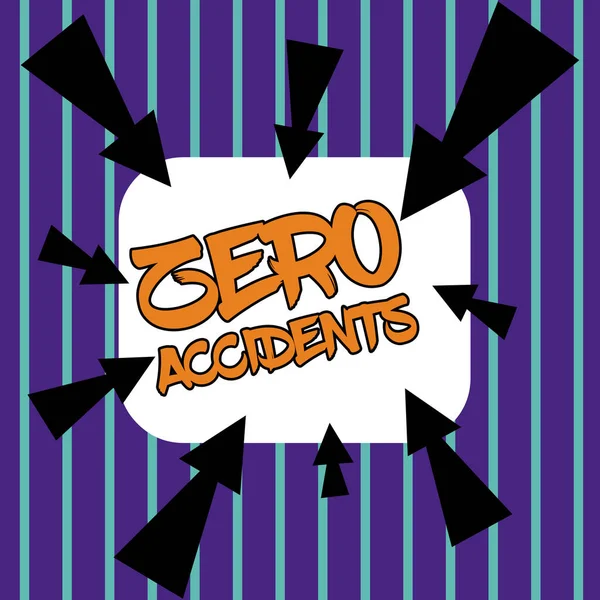 Handschrift Zero Accidents Concept Betekent Belangrijke Strategie Voor Het Voorkomen — Stockfoto