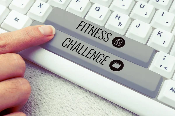 Έμπνευση Που Δείχνει Σημάδι Fitness Challenge Business Κατάσταση Προσέγγισης Του — Φωτογραφία Αρχείου