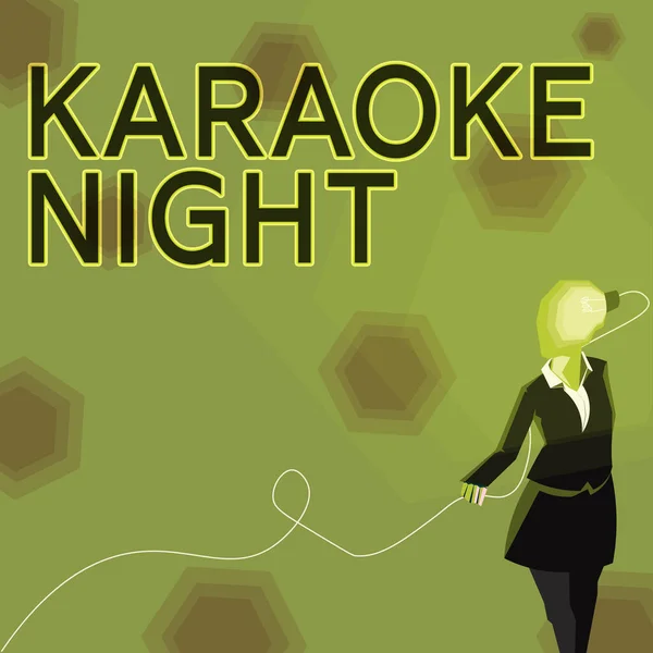Text Caption Presenting Karaoke Night Concept Meaning Entertainment Singing Instrumental — Stock fotografie
