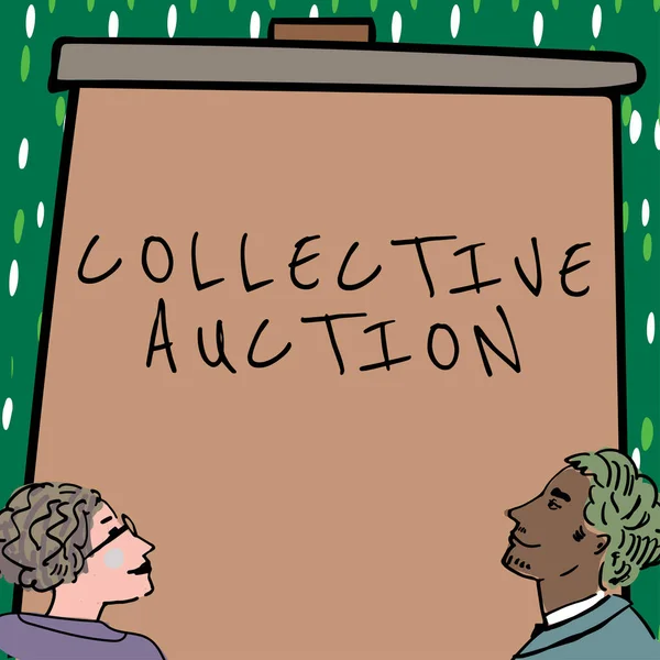 Text Caption Presenting Collective Auction Business Approach Gathering Measuring Information — Stock Photo, Image