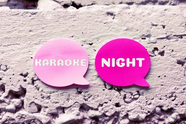 Tekenen Tonen Karaoke Night Word Written Entertainment Meezingende Instrumentale Muziek — Stockfoto