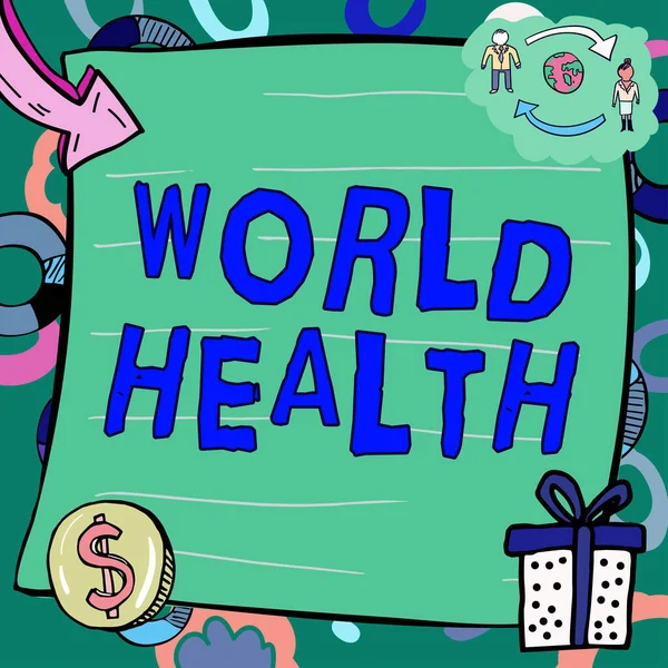 Didascalia Concettuale World Health Foto Concettuale Giornata Mondiale Dedicata Alla — Foto Stock
