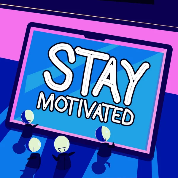 Didascalia Testo Che Presenta Stay Motivated Word Written Reward Yourself — Foto Stock