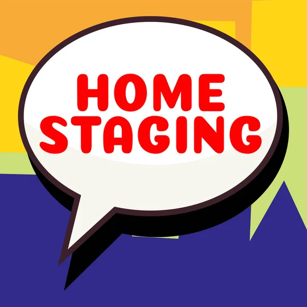 Escribir Mostrando Texto Home Staging Idea Negocios Preparación Una Residencia —  Fotos de Stock