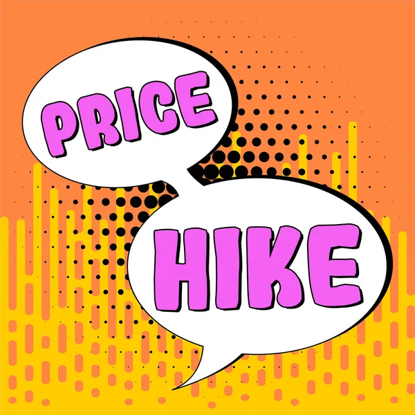 テキストの表示価格ハイキング 顧客が持つことの利点を得るために放棄する値の合計を意味する概念 — ストック写真