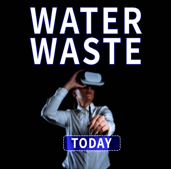Legenda Conceitual Resíduos Água Fotolíquido Conceitual Que Tem Sido Utilizado — Fotografia de Stock