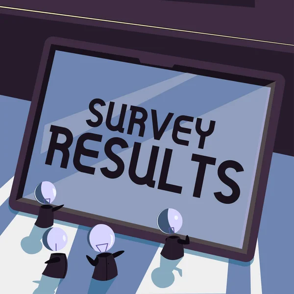 Handskrift Text Survey Results Business Showcase Resultat Verksamhet Som Samlar — Stockfoto