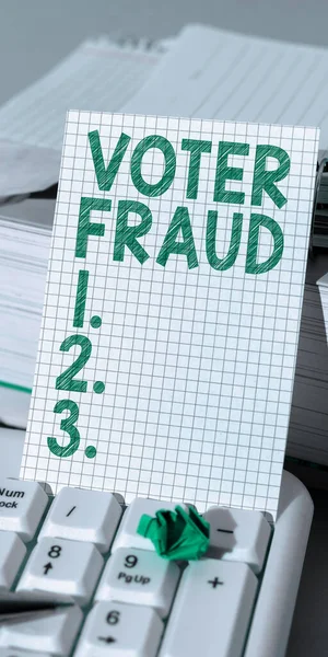 Tekst Met Inspiratie Voter Fraud Business Etcase Formele Indicatie Keuze — Stockfoto