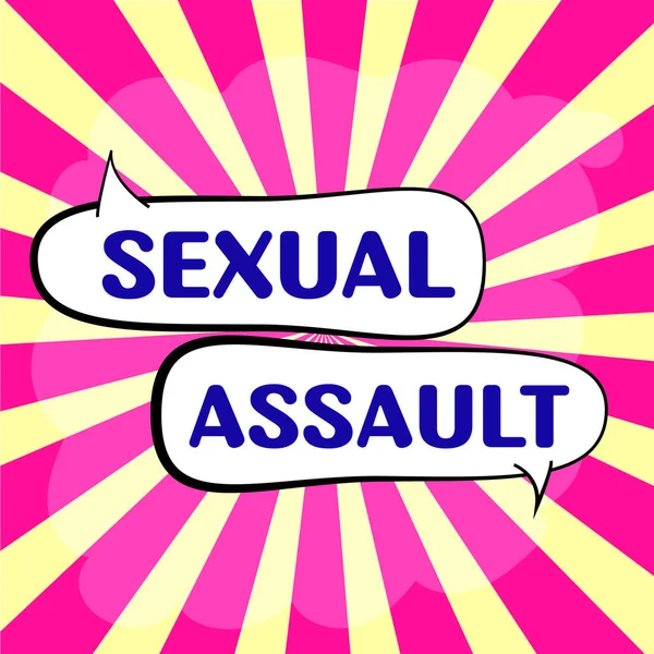 Написание Текста Отображающего Сексуальное Насилие Концепция Означающая Инструкция Вопросам Сексуальности — стоковое фото
