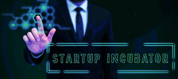 Inspiratie Toont Teken Startup Incubator Business Concept Concept Dat Kan — Stockfoto