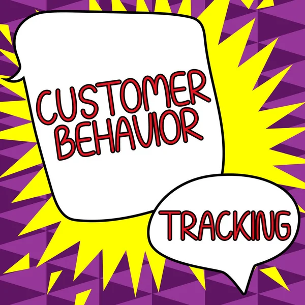 Text Caption Presenting Customer Behavior Tracking Business Concept Managing Behaviour — Stock fotografie
