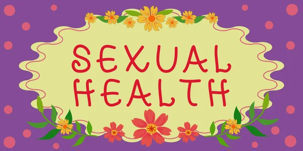 Legenda Texto Apresentando Saúde Sexual Ideia Negócio Corpo Mais Saudável — Fotografia de Stock