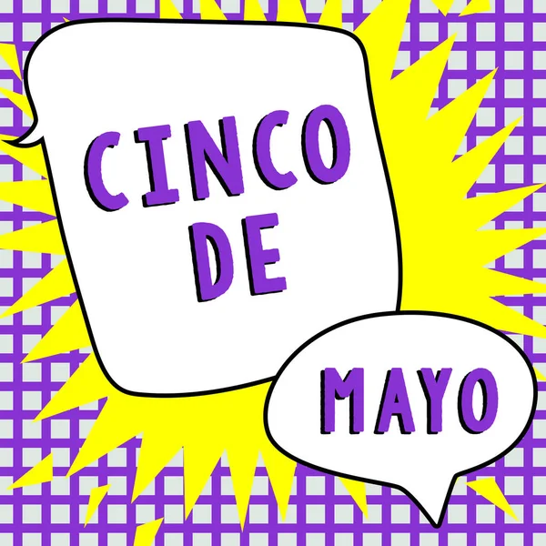 Skriva Visning Text Cinco Mayo Konceptuell Bild Mexikansk Amerikansk Fest — Stockfoto