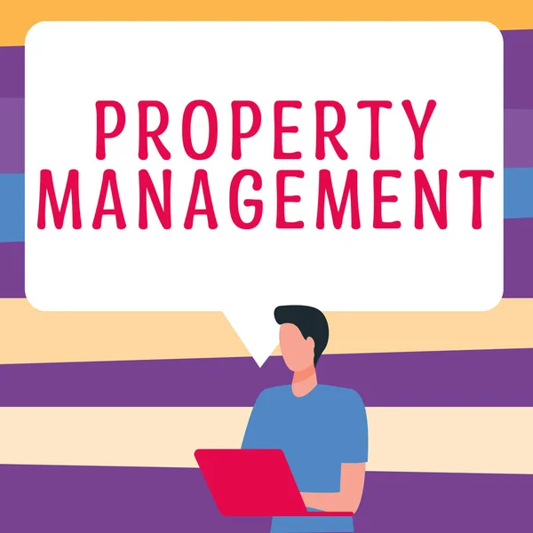 Text Caption Presenting Property Management Concept Meaning Overseeing Real Estate — Stock Photo, Image