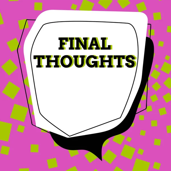 2017 Text Sign Showing Final Thoughts Business Idea Conclusion Last — 스톡 사진