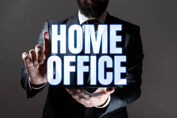 Texto Que Mostra Inspiração Home Office Espaço Conceito Negócio Designado — Fotografia de Stock