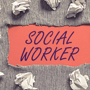 El yazısı işaretiyle Sosyal Hizmetler görevlisi, yetersiz ya da gelirsiz devlet insanlarının yardımı üzerine yazılan söz