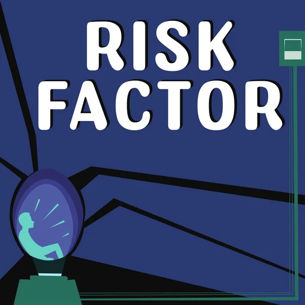 Sign Displaying Risk Factor Business Approach Something Rises Chance Person — Stock Photo, Image