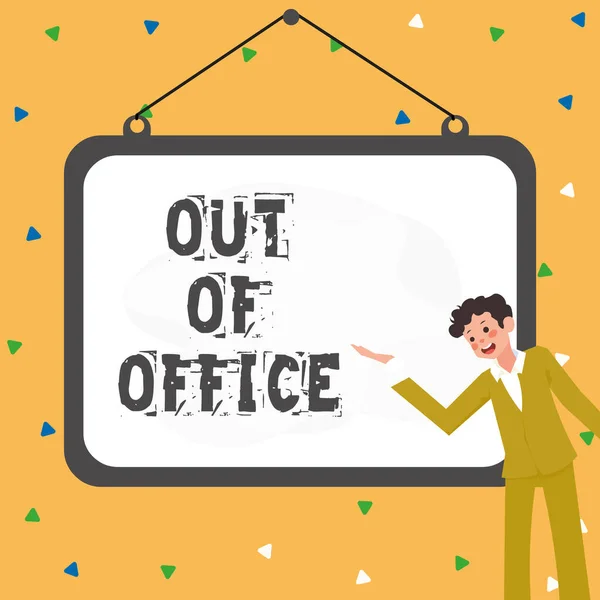 Εννοιολογική Απεικόνιση Out Office Business Concept Εκτός Δουλειάς Κανείς Στην — Φωτογραφία Αρχείου