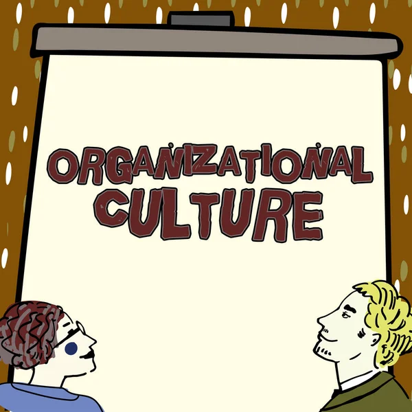 概念的キャプション組織文化概念とは 人々が集団内でどのように相互作用するかを研究することです — ストック写真