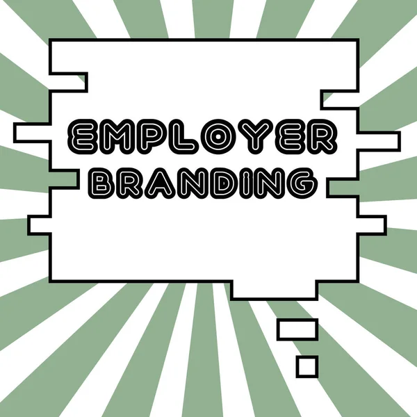 Conceptual Caption Employer Branding Business Idea Process Promoting Company Building — Stock Photo, Image