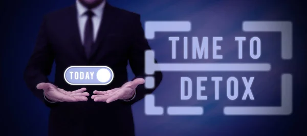 Konzeptionelle Anzeige Time Detox Business Konzept Moment Für Diät Ernährung — Stockfoto