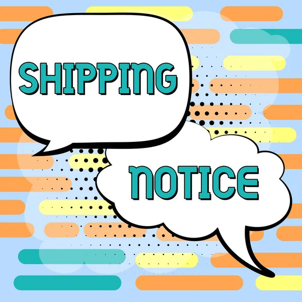 Conceptual Display Shipping Notice Business Idea Ships Considered Collectively Especially — Stock Photo, Image