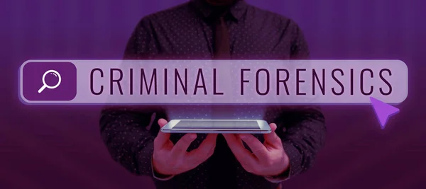 Exibição Conceitual Forense Criminal Vitrine Negócios Ações Infracionais Federais Atividades — Fotografia de Stock