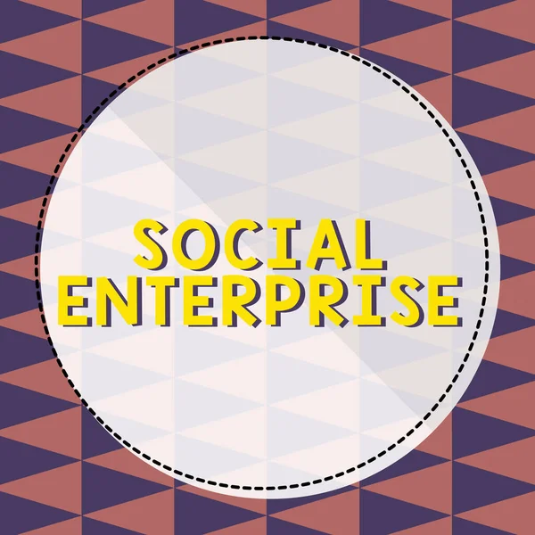 Εγγραφή Εμφάνισης Κειμένου Social Enterprise Εννοιολογική Φωτογραφία Επιχείρηση Που Κάνει — Φωτογραφία Αρχείου