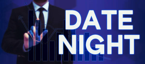 Teksten Weergeven Date Night Business Idee Een Tijd Waarin Een — Stockfoto