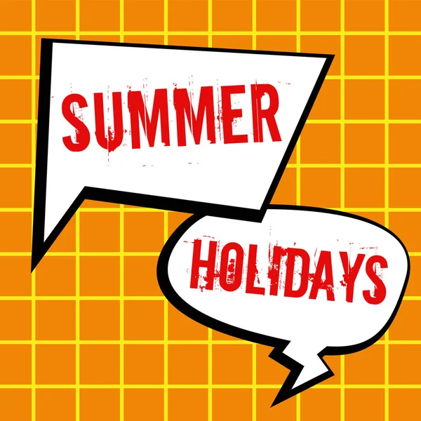 Summer Holidays Internet Concept Vacation Summer Season School Holiday Break — 스톡 사진