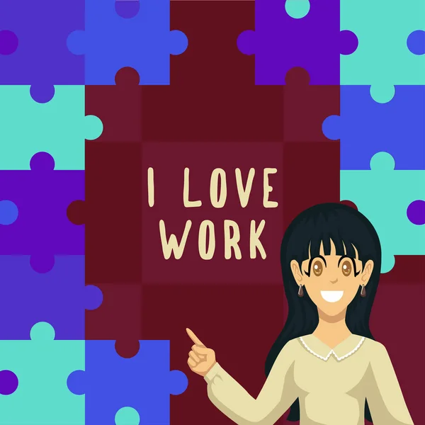 Texto Que Mostra Inspiração Love Work Business Approach High Self — Fotografia de Stock