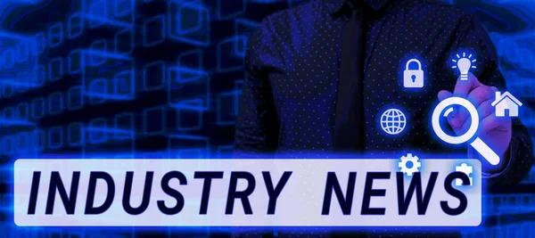 Conceptual Display Industry News Üzleti Áttekintés Műszaki Piaci Jelentés Manufacturing — Stock Fotó