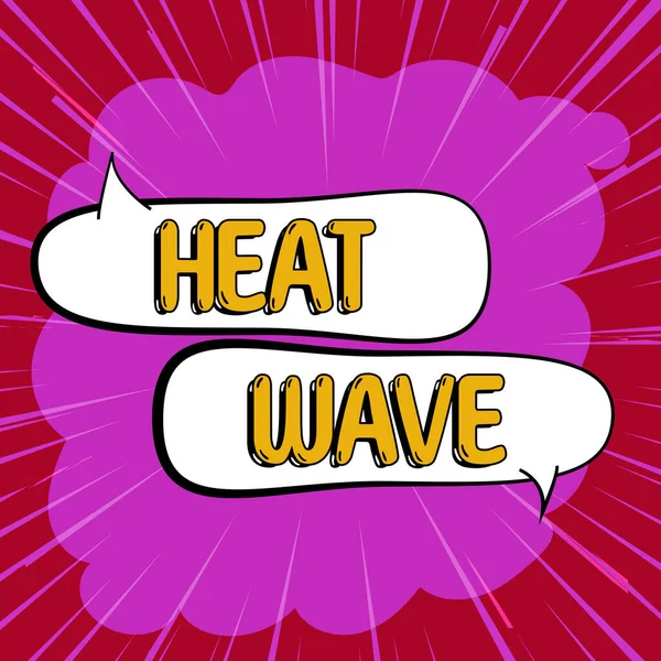 Tekst Pisma Ręcznego Heat Wave Pomysł Biznes Dłuższy Okres Rażąco — Zdjęcie stockowe