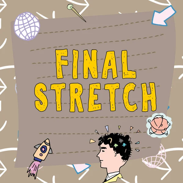 Psaní Zobrazující Text Final Stretch Business Concept Last Leg Concluding — Stock fotografie