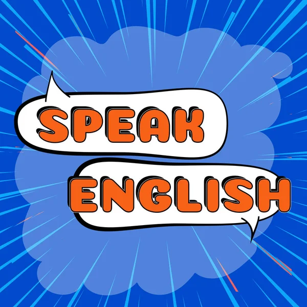 Exibição Conceitual Fale Inglês Foto Conceitual Estude Outro Idioma Estrangeiro — Fotografia de Stock