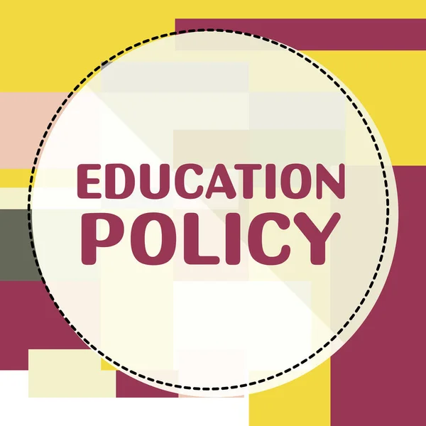 概念展示教育政策 涉及教学方法的商业思想研究领域 — 图库照片