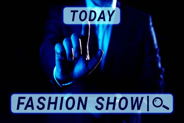 Tekst Pisma Fashion Show Business Concept Exibition Który Obejmuje Style — Zdjęcie stockowe